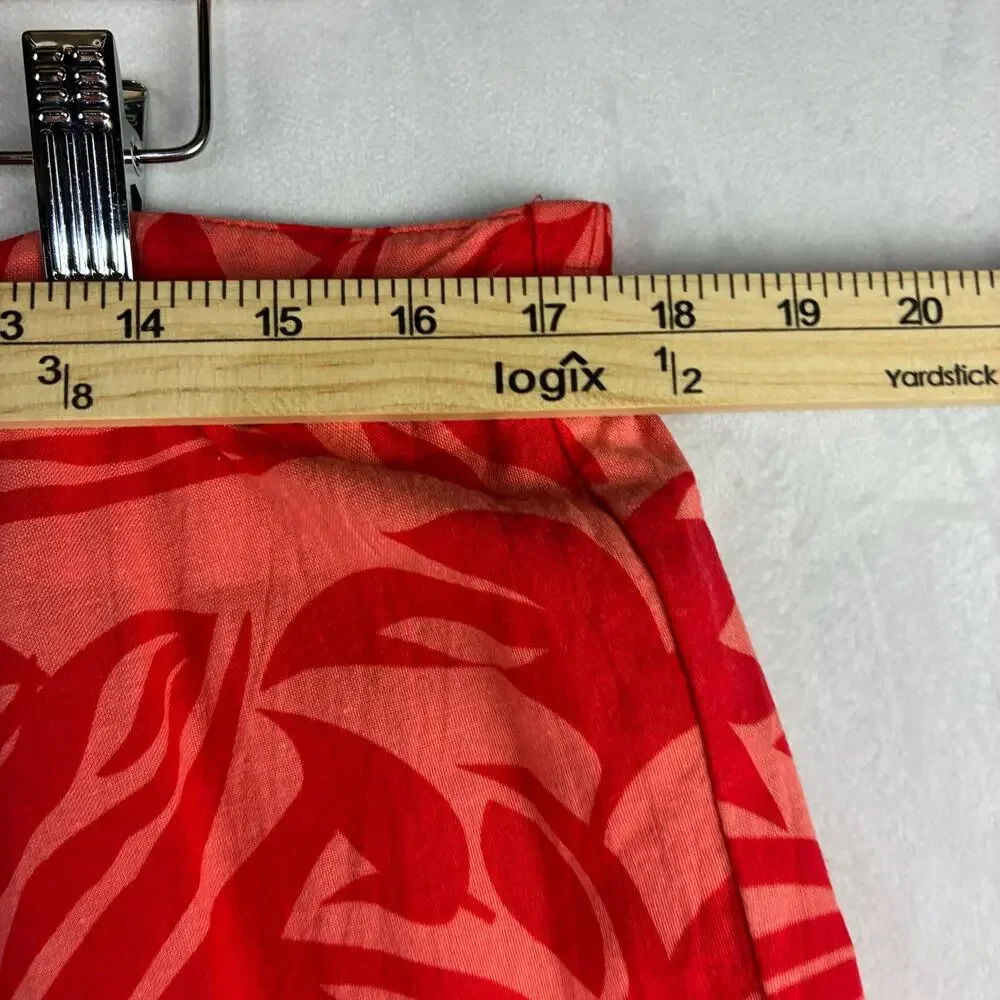 Appraisal 2 Piece Tank Skirt Outfit Linen Blend Women’s XL Tropical Vacation Red